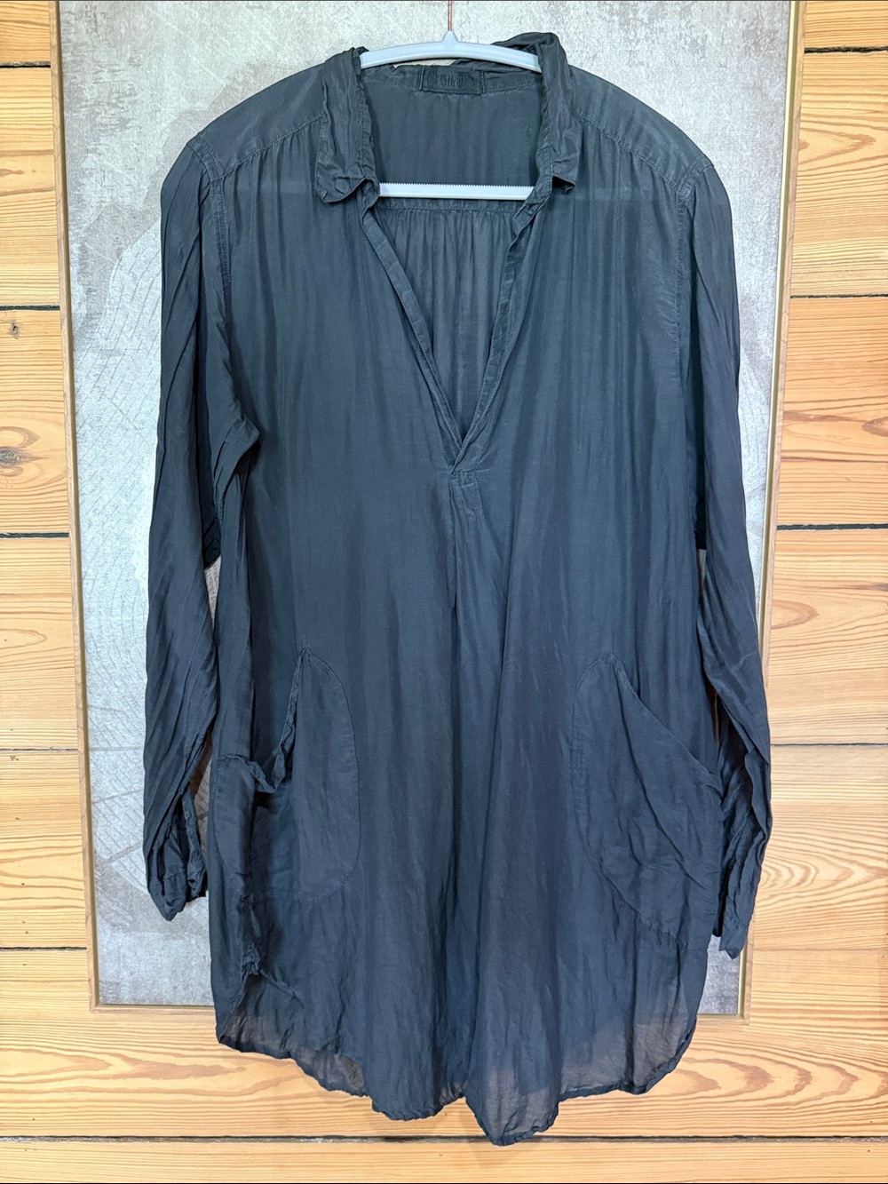 CP Shades Black silk and cotton Tunic Top  from Island Farm in Boulder